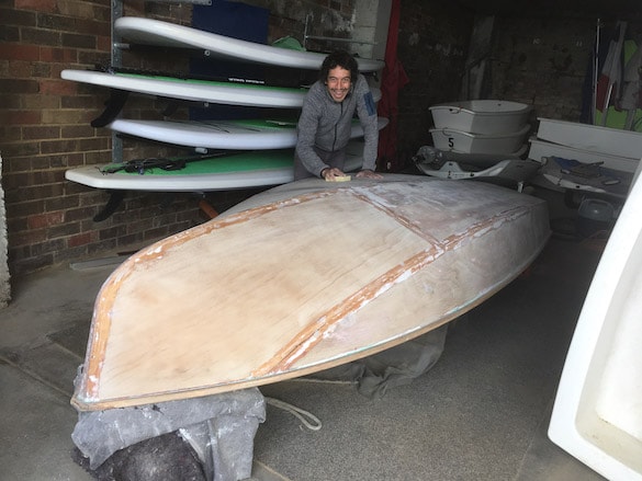 Luis working on his boat